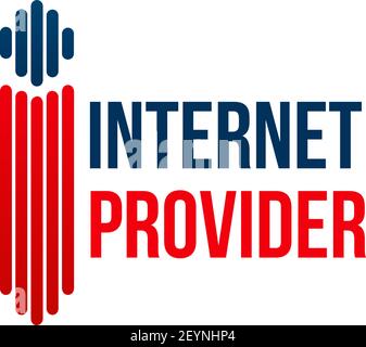 Vector icon for internet provider company. Concept of internet solutions or home network connection linear. Internet providing vector sign isolated on Stock Vector