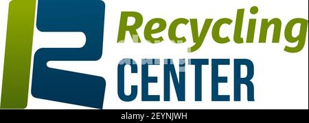 Vector icon for recycling center isolated on white background. Creative sign for recycle products company. Concept of use of more products for lesser Stock Vector