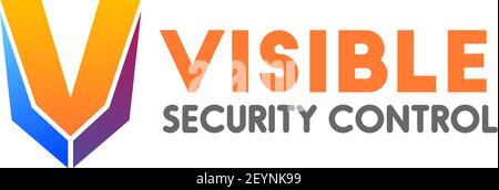 Visible security control vector icon isolated on white background. Concept of home and office security, webcam control. Concept of protection and safe Stock Vector