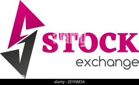 Stock exchange vector icon isolated on a white background. Concept of business and finance, exchange market or financial services. Abstract badge for Stock Vector