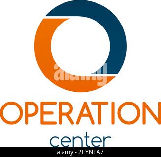 Operation center vector icon isolated on a white background. Creative badge for 24 hour service support center. Concept of call center in operation ro Stock Vector