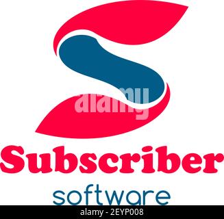 Subscriber software vector icon isolated on a white background. Concept of surfing the Internet and blogging. Vector design for software interfaces an Stock Vector