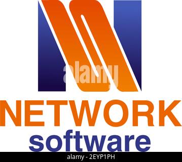 Network software concept vector icon isolated on a white background. Digital technology vector sign for corporate identity. Abstract sign internet tec Stock Vector