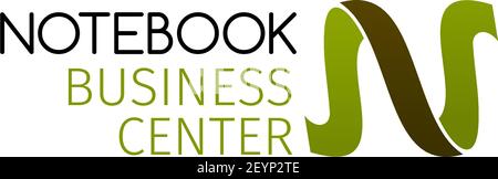 Notebook business center vector icon isolated on a white background. Creative sign for business company, building with offices. Symbol for identity of Stock Vector