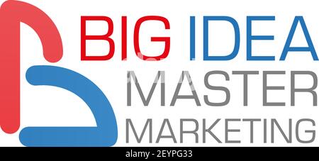 Big Idea marketing agency or company icon template. Vector design of letter B for promotion or advertising insudstry and creative designers team or de Stock Vector