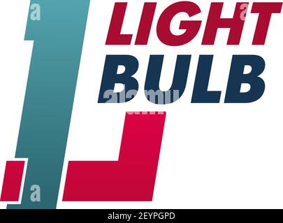 L letter or light bulb icon for energy and electric power company. Vector geometric letter L template for electricity technology or industrial power s Stock Vector