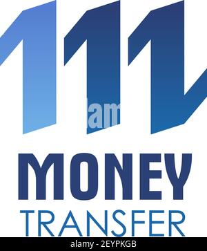 Money transfer icon for currency exchange service business card design. Corporate identity template for bank and finance company business card with ab Stock Vector