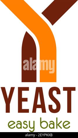 Yeast easy bake vector icon. Creative sign for organic yeast product. Concept of homemade bakery like bread or sweets. Ingredient for dough, baking co Stock Vector