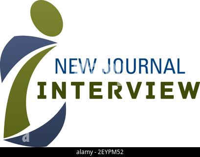 Interview symbol or icon isolated on white Stock Vector