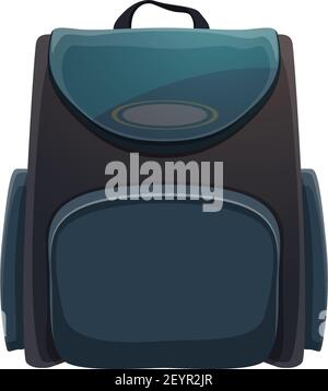 Back to school backpack vector isolated icon. College and university education bag or kid rucksack Stock Vector