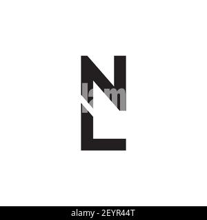 simple LN letter logo design vector illustration Stock Vector