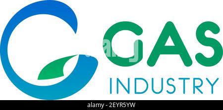 Oil and gas industry vector design. Colorful oil and gas creative sign. Badge for gas company isolated on white background. Concept of fuel and energy Stock Vector