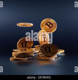 Cryptocurrency bitcoin the future coin Stock Photo