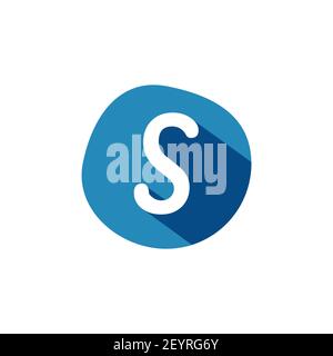 letter S with shadow logo. creative icon. vector illustration. Stock Vector