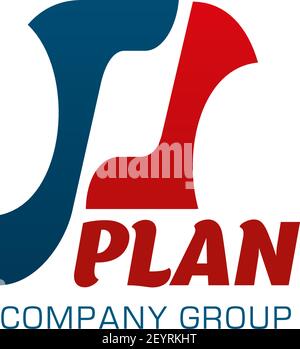 Marketing company or business planning group letter P icon for advertising or market research plan agency. Vector letter P symbol for promotion and co Stock Vector