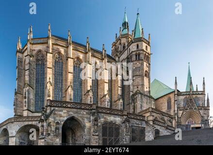 Erfurter Dom (St Mary's Cathedral) in Erfurt, Thuringia, Germany Stock Photo