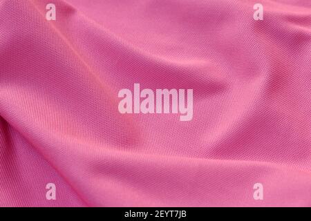 close up of red fabric texture and background Stock Photo