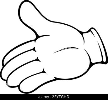 Open palm hand isolated gesture. Vector begging arm, human hand asking donations Stock Vector