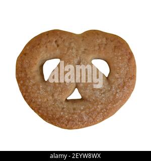 Danish butter cookies on isolated background Stock Photo