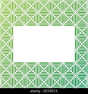 Abstract seamless pattern made with lines and shapes, copy space, green background, perfect for card, banners, empty space for text Stock Vector
