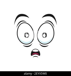 Emojis are Shocked, Tense, Scared, Amazed - a Yellow Face with an  Expression of Fear and Surprise Stock Vector - Illustration of happy,  background: 186438698