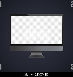 Computer monitor mockup banner. Vector on isolated background. EPS 10. Stock Vector