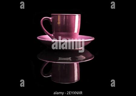 Pink Coffee Cup Stock Photo