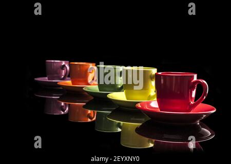 Little Colorful Cups Stock Photo