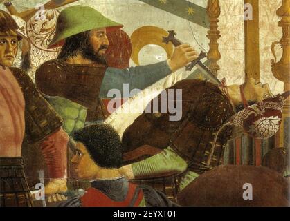 Piero, battaglia di eraclioe cosroe, dettaglio 2. Stock Photo