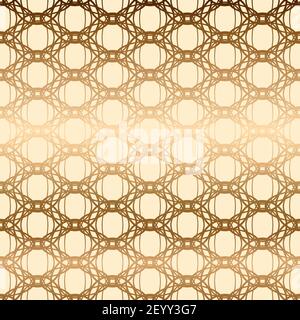 Abstract vector oriental seamless golden pattern. beige, pastel yellow, ivory background. Stock Vector