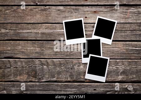 Four blank instant photo frames Stock Photo