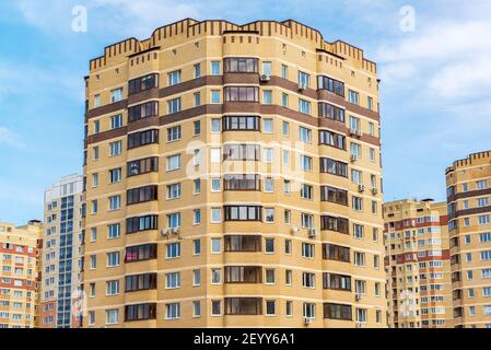 Andreevka, Russia - April 11.2016.  residential complex Uyutniy Stock Photo