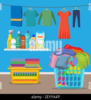 Laundry room service Stock Vector