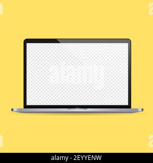 Laptop mock up banner. Notebook icon. Vector on isolated background. EPS 10. Stock Vector