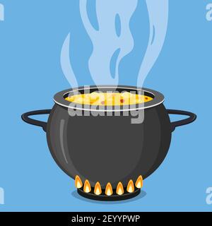 Boiling Water Pan Red Cooking Pot Stove Water Steam Stock Photos - Free &  Royalty-Free Stock Photos from Dreamstime
