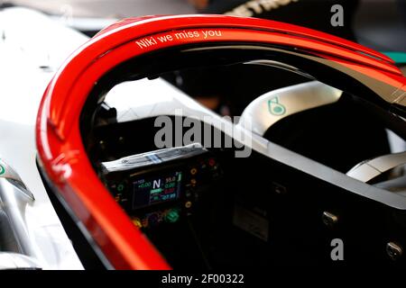 Mercedes AMG F1 GP W10 Hybrid EQ Power+, LAUDA Niki (aut), tribute during the 2019 Formula One World Championship, Grand Prix of Monaco from on May 23 to 26 in Monaco - Photo DPPI Stock Photo