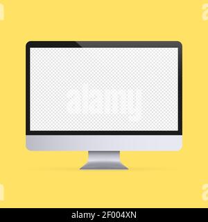 Computer monitor mockup banner. Device icon. Vector on isolated background. EPS 10. Stock Vector
