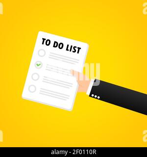 To do list banner. Month planning, time management. Organization. Vector on isolated background. EPS 10. Stock Vector