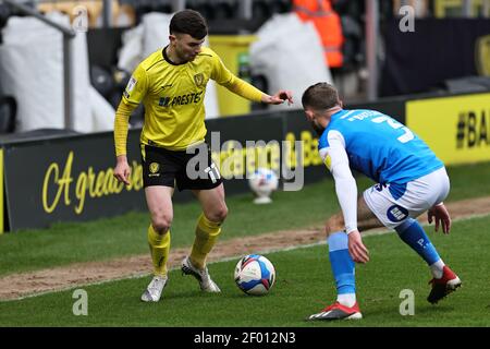 BURTON ON TRENT UK. MARCH 6TH Jonny Smith of Burton