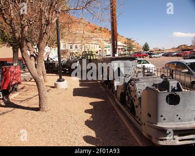 Bisbee, Arizona. An early 20th century mining community in southern Arizona that has become a tourist attraction. Historic buildings and scenery. Stock Photo