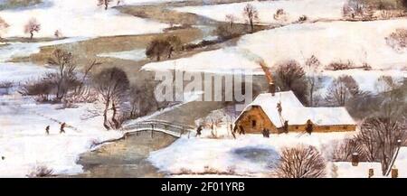 Pieter Bruegel the Elder - Hunters in the Snow (Winter) Stock Photo