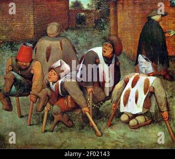 Pieter Bruegel the Elder - The Cripples. Stock Photo