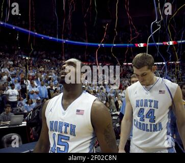 North Carolina's Tyler Zeller (44) gets a dunk against Washington during  the third round of the men's NCAA basketball tournament at Time Warner  Cable Arena in Charlotte, North Carolina, Sunday, March 20