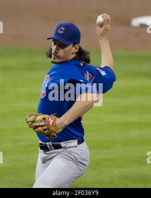 Chicago Cubs Jeff Samardzija (29) during a game against the Cincinnati Reds  on April 18, 2014 at Wrigley Field in Chicago, IL. The Reds beat the cubs  4-1.(AP Photo/David Durochik Stock Photo - Alamy