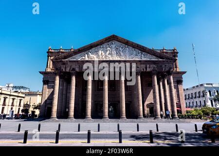 The neoclassical Teatro Degollado in the historic center, Guadalajara, Jalisco, Mexico Stock Photo