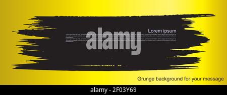 Grunge background, ink brush strokes, brushes, Dirty artistic design elements,  frames for text. Stock Vector