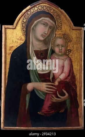 Pietro Lorenzetti, Madonna col Bambino, Buonconvento. Stock Photo