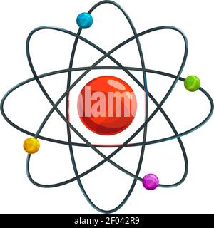 Atoms and electrons movement around orbit isolated. Vector chaotic motion of molecules Stock Vector