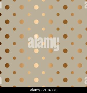Luxury golden metal gradient gray background with geometric seamless pattern Stock Vector