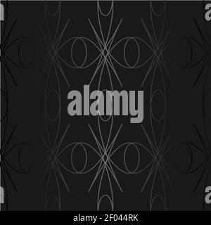 Luxury black metal gradient background with geometric seamless pattern Stock Vector